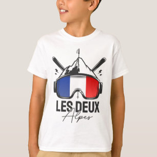 Camiseta Les Deux Alpes France Ski Resort Retro Skiing