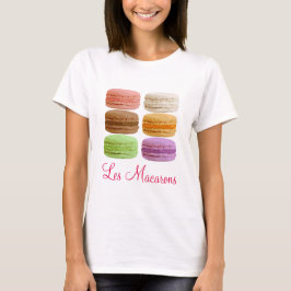Camiseta Les Macarons - Pastéis multicoloridos