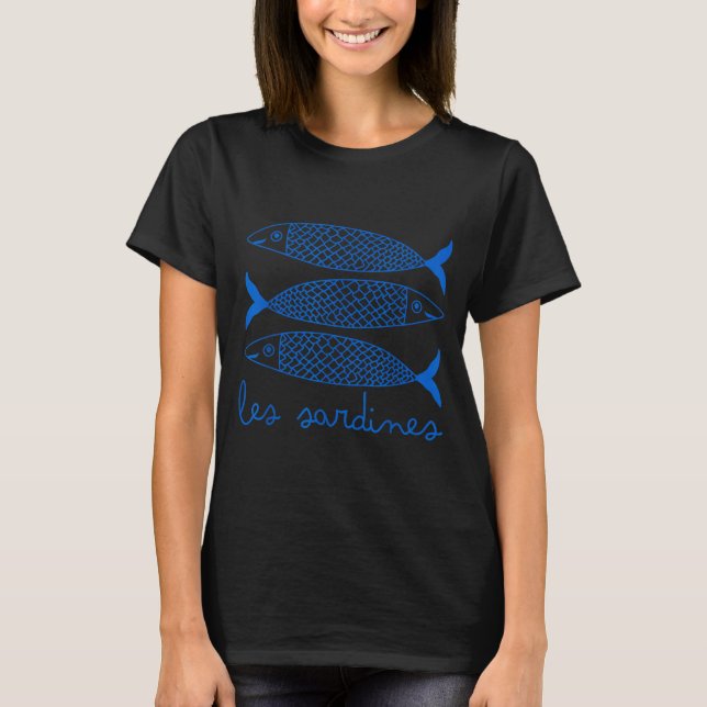 Camiseta Les Sardines Tinned Fish Retro Graphic For Men Wom (Frente)