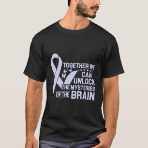 Camiseta Lesão cerebral de Alzheimer Lesão cerebral Roxo Se