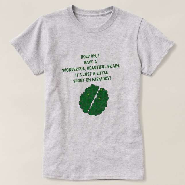 Camiseta Lesão cerebral traumática Curta de Memória (Frente do Design)