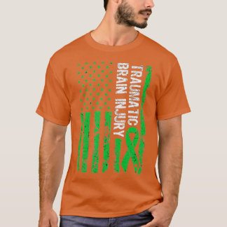 Camiseta Lesão cerebral traumática TBI Surto Cérebro Verde