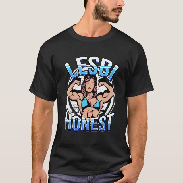Camiseta Lesbi Honest Lesbianlove Workout Bodybuilding Femm (Frente)