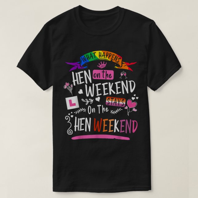 Camiseta Lesbian Hen Do Outfits For Women & Group Hen Night (Frente do Design)