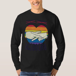 Camiseta Lesbian Pride Flag Rock Paper Tesoura Lésbica