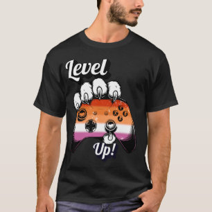 Camiseta Lesbian Pride Level Up Tiger Paw Controll