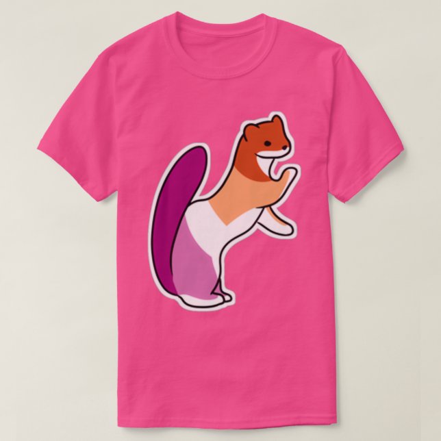 Camiseta Lesbian Stoat (Frente do Design)