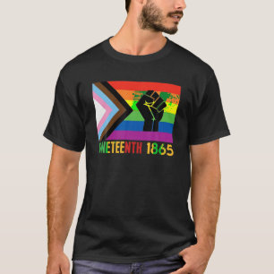 Camiseta Lésbica 1865 Orgulho gay LGBT FLag Black