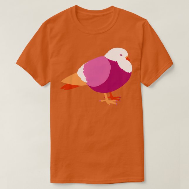 Camiseta Lésbica Abstrato Pigeon (Frente do Design)