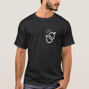 Camiseta Lésbica Casal Pocket Tee Lgbt Sinal Igualdade Amor