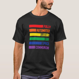 Camiseta Lésbica do comunismo espacial de luxo totalmente a