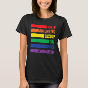Camiseta Lésbica do comunismo espacial de luxo totalmente a