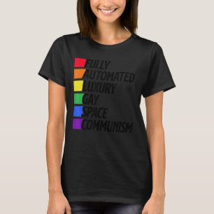 Camiseta Lésbica do comunismo espacial de luxo totalmente a