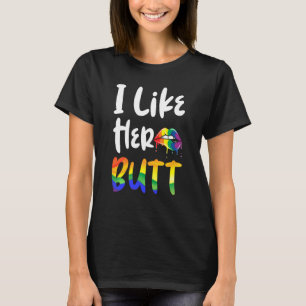 Camiseta Lésbica Engraçada Eu Gosto De Seu Bumbum Orgulho L