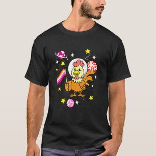 Camiseta Lésbica Galinha Laranja Rosa Orgulho Lésbico