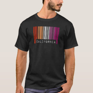 Camiseta Lésbica Gay Barcode Pride California Queer Aesthet