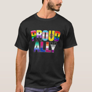 Camiseta Lésbica Gay bissexual Trans Pan Queer Orgulhosa Al