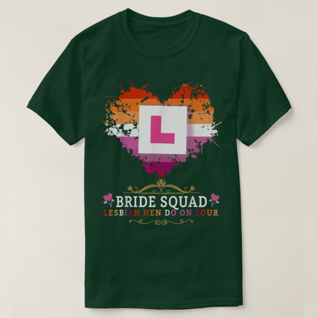 Camiseta Lésbica Hen Do Outffis For Women & Group Hen Night (Frente do Design)