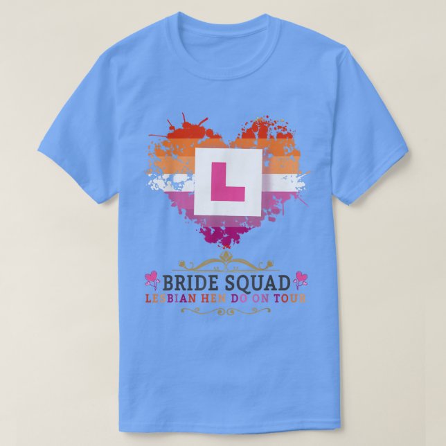 Camiseta Lésbica Hen Do Outffis For Women & Group Hen Night (Frente do Design)