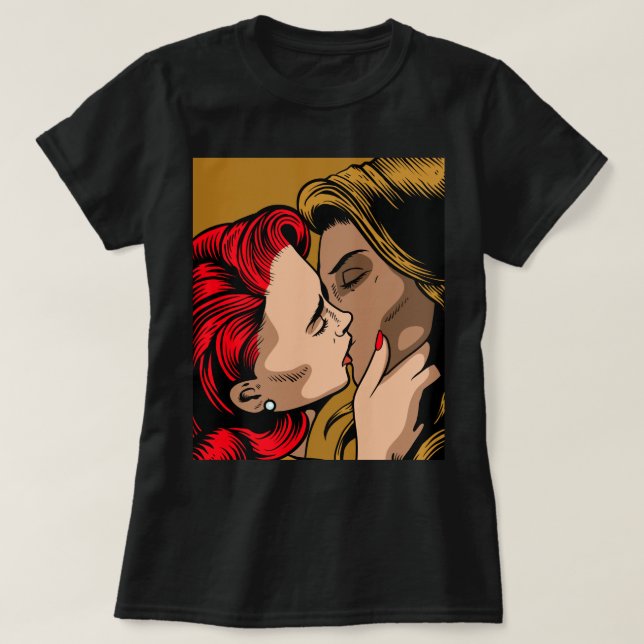 Camiseta Lésbica Kiss (Frente do Design)