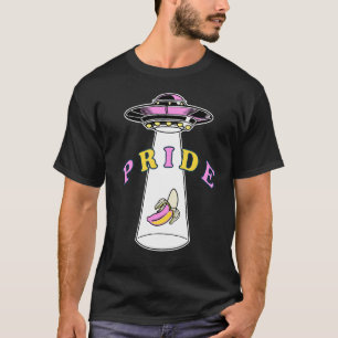 Camiseta Lésbica Lgbtq+, Gay da Fila do Orgulho Ufo Banana