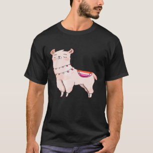 Camiseta Lésbica Lhama Animal Fofo Laranja Rosa LGBTQ Gay P