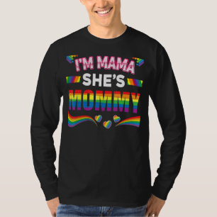 Camiseta Lésbica Mãe Orgulho gay, sou a Mãe, ela é Mamãe Lg