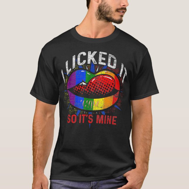 Camiseta Lésbica Orgulho gay Mês Sinalizador do arco-íris L (Frente)