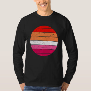 Camiseta Lésbica Retro Sunset Gay e Orgulho Lgbt Ga