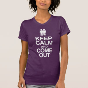 Camiseta Lésbica saindo "Fique calma e saia"