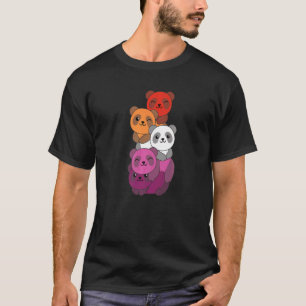Camiseta Lésbica Sinalizador Lésbica Orgulho Lgbtq Pandas L