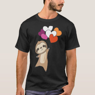 Camiseta Lésbica Sinalizador Orgulho Lgbtq Corações do Balã