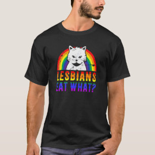 Camiseta Lésbicas Comem o Que Gato Humor Trocadilho Lgb Q B