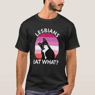 Camiseta Lésbicas Comem Que Gatinha Preta Lésbica Bonita Co