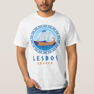 Camiseta Lesbos, Design de navio grego Grécia