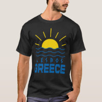 Lesbos Grécia Sol E Mar Preto Masculino