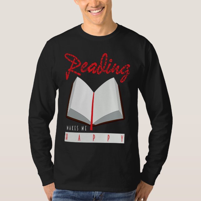 Camiseta Lesen macht mich glücklich Book Bookworm (Frente)