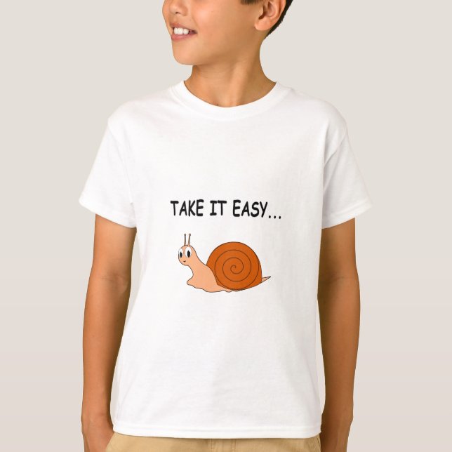 Camiseta Lesma de desenho animado fofa, relaxe (Frente)