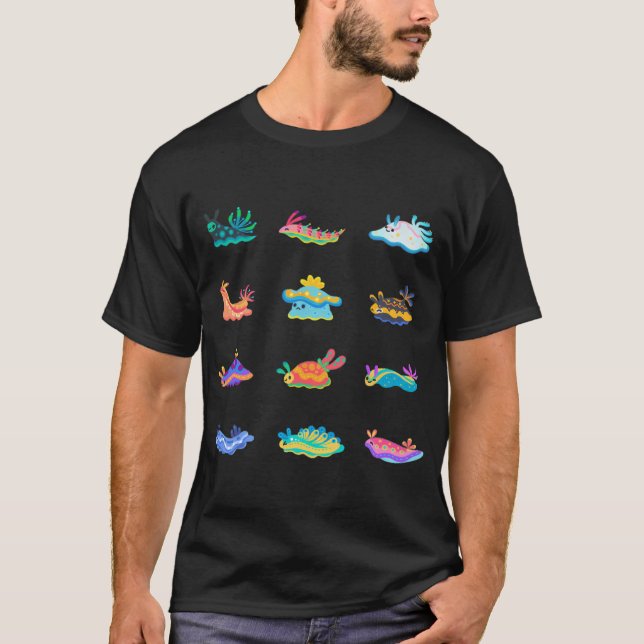 Camiseta Lesma marinha - preta (Frente)