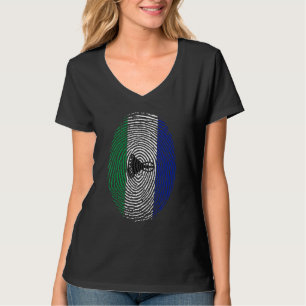 Camiseta Lesoto Bandeira Impressão Digital DNA Homens Mulhe