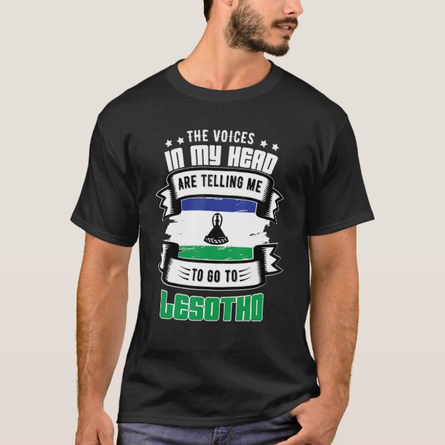 Camiseta Lesoto Na Minha Cabeça (Frente)