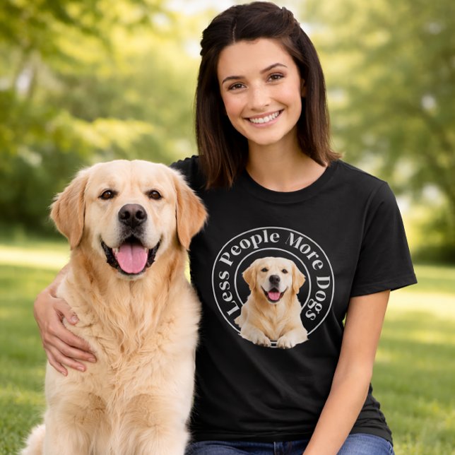 Camiseta Less People, More Dogs – Minimalist Dog Lover (Criador carregado)