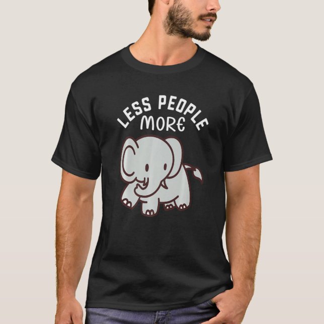 Camiseta Less People More Elephants I Little Elephant I Kid (Frente)