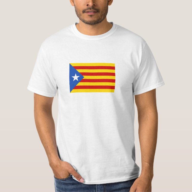 Camiseta L'Estelada Blava - Bandeira da Independência Catal (Frente)