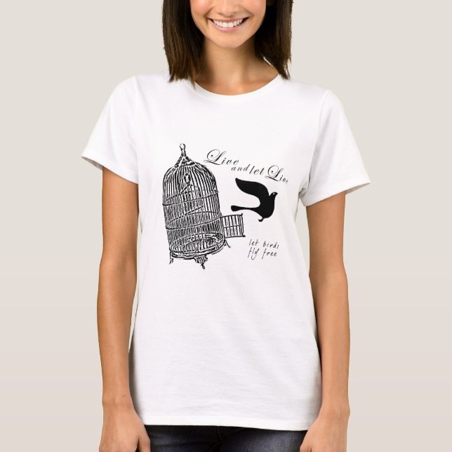 Camiseta let birds fly free (Frente)