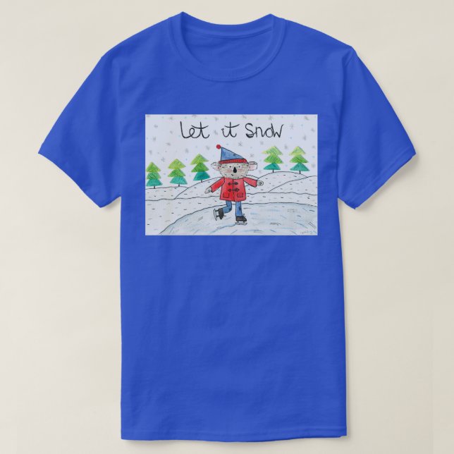 Camiseta let it snow koala christmas design (Frente do Design)