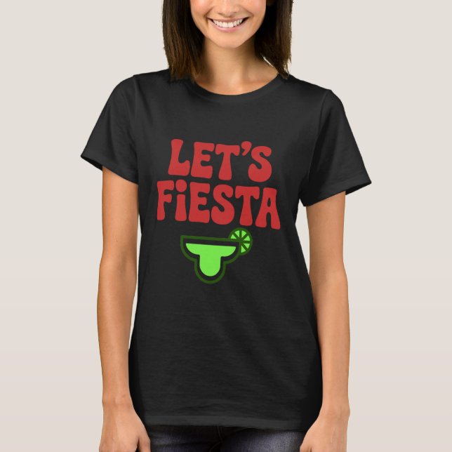 Camiseta Let’s Fiesta Minimal Typography T-Shirt (Frente)