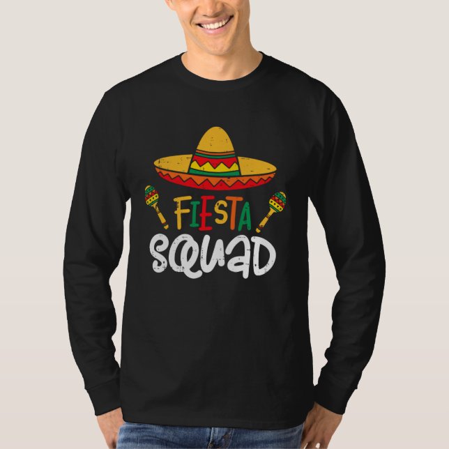 Camiseta Let s Fiesta Squad Cinco De Mayo Mexico Party Para (Frente)