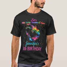 Camiseta Let’s Flip, Jump, Tumble & Twirl Birthday Girl
