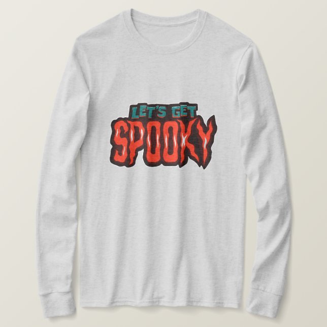 Camiseta Let’s Get Spooky Halloween Typography T-Shirt  (Frente do Design)